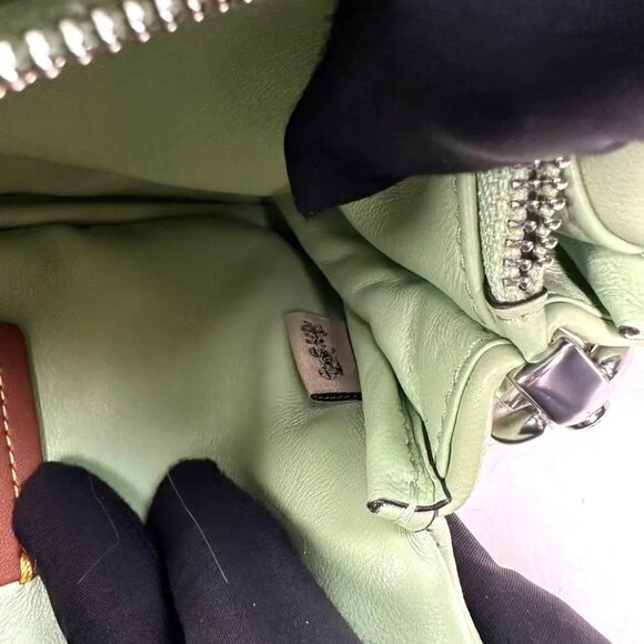 Coach Pillow Tabby Shoulder Bag 20 Leather Pale Pistachio - Picture 8 of 8